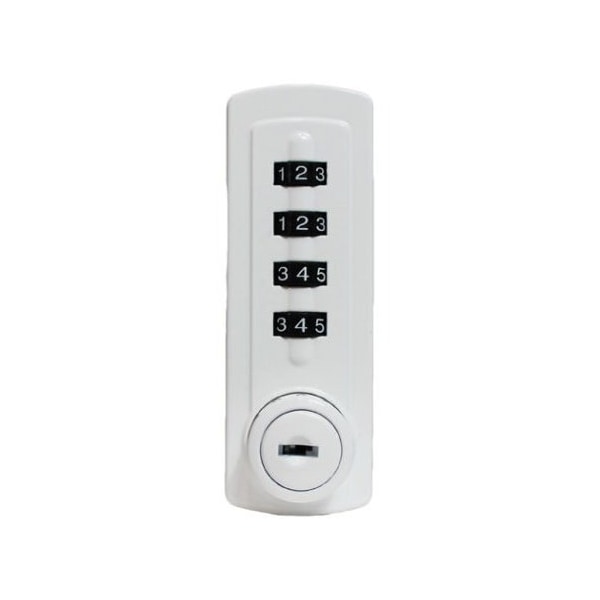 Gemini Mechanical Combination Cabinet Lock White Right Handed Horizontal